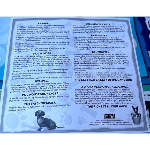 Dog-Opoly A Tail-Wagging Property Trading Game Board Game 2 to 6 Players (EUC) - Picture 11 of 16